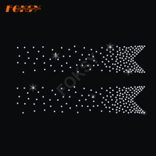 Gradient Rhinestone Cheer Bow Hotfix Transfer