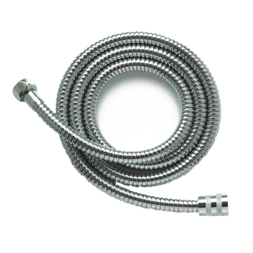 Silver plastic flexible shower hose