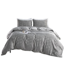Jacquard Geometric Luxury Satin Silk 3 Piece Bedding Set