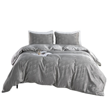 Jacquard Geometric Luxury Satin Silk 3 Piece Bedding Set