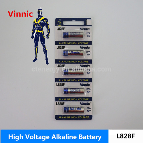 High voltage alkaline cylindrical button cell without Mercury L828F