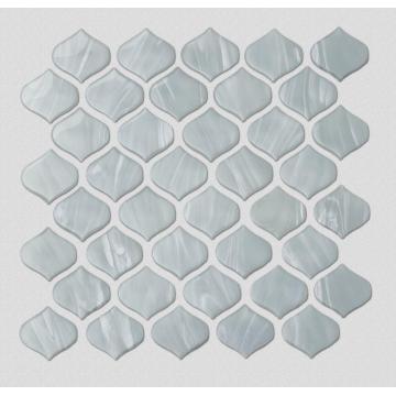 White Glass Mosaic Tiles For Kitchen And Bathroom