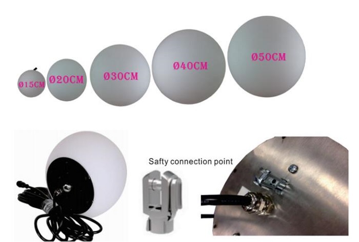 DMX 512 Il·luminació de Nadal de bola LED dirigible