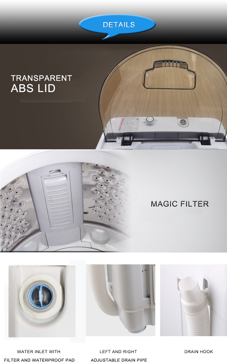 Small portable automatic washing machine for student dormitory