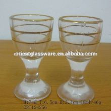 2014 new style golden rim liqueur glass