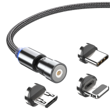 3-In-1 540 Rotate Magnetic USB Charging Cable