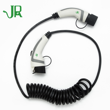 32A type1 type2 Electric Vehicle Charging Spiral Cable