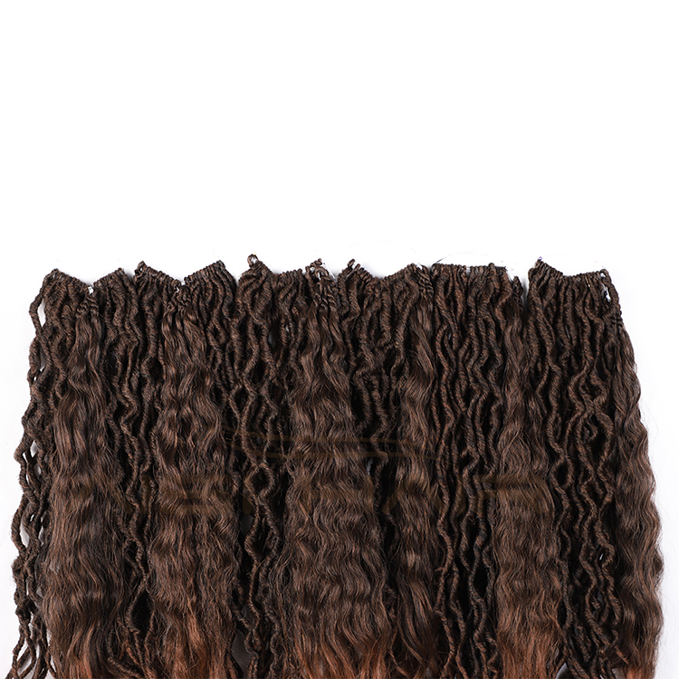 Aisi Hair 20 Inch Ombre Brown Faux Locs Crochet Braids Hair Faux Locks Synthetic Braids Hairpieces Extensions For Black Women