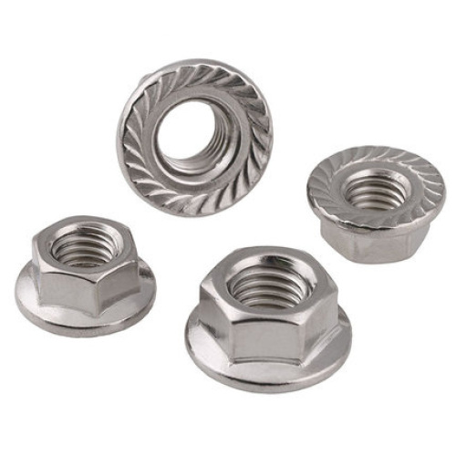 Kacang baja tahan karat Hex Flange Nut