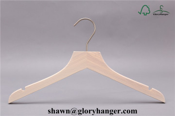 Luxury White Ash Woo Top Clothes Hanger
