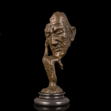 Chief bronze sculpture abstract bronze male thinker art garden decoration