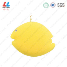 Lovely yellow fish style bath sponge