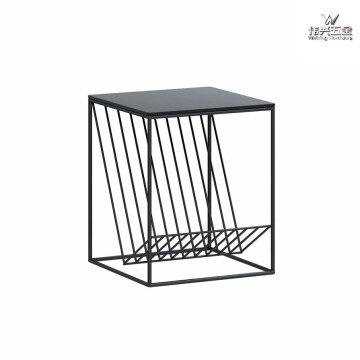 Wrought iron bedside table, side cabinet