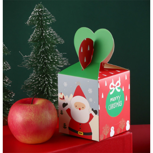 Christmas's day gift packaging boxes with heart handle