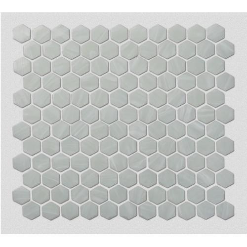 Tessere di mosaico in vetro bianco per cucina moderna e minimalista