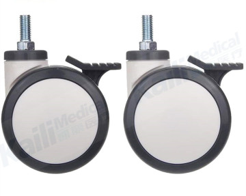 Slient Castor With Brake Hospital Bed Wheels