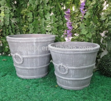 Garden fiberglass flower pot / fibre clay pot / clay flower pot wholesale