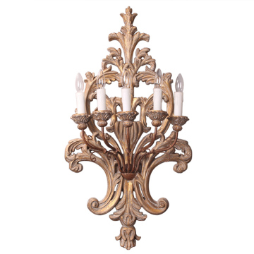 Rustic Leaf Sconces Brass Wall Lamp