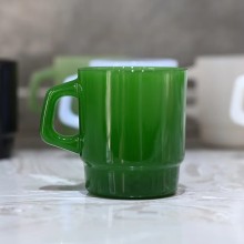 Factory Price Custom Logo Printed Jade Glass Coffee Mug