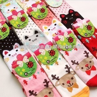 HW110 children socks wholesale manufacturers lovely sock girls cotton socks