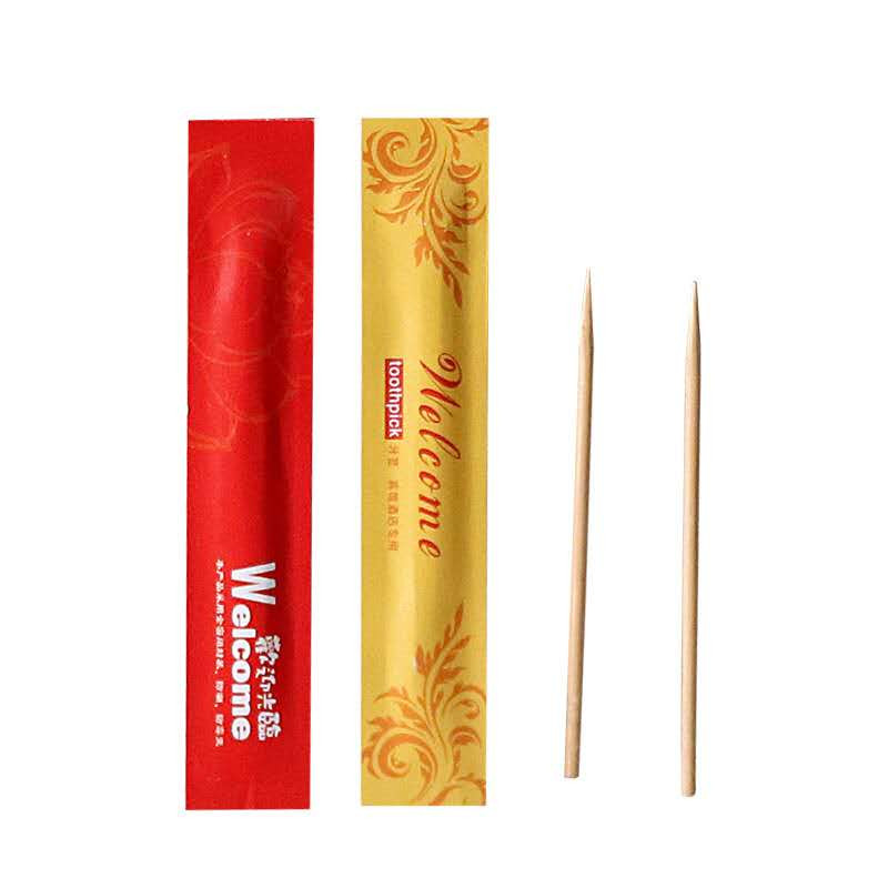 Paper packed bamboo toothpick