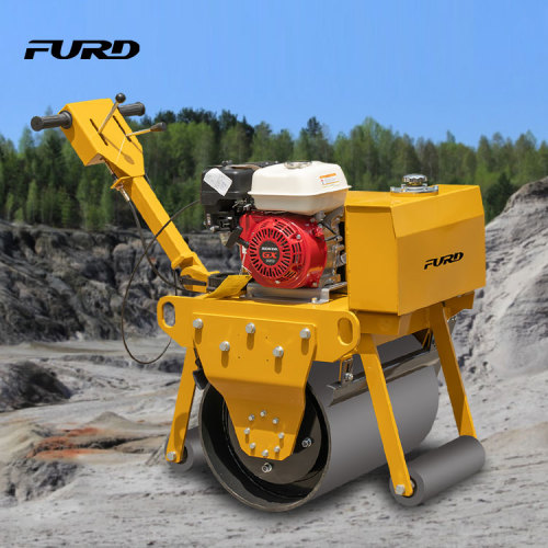 325KG Single drum hand mini vibratory road roller with high performance