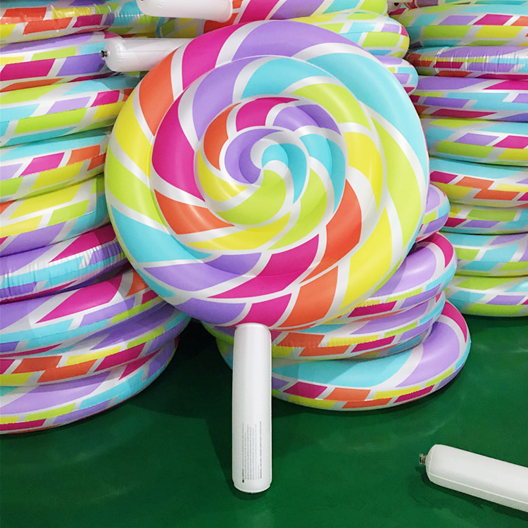 Novo Lollipop flutuante na piscina de água colchão de ar