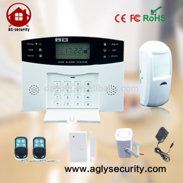 high stability wireless Gsm home burglar security alarm system with LCD display