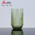 Clear Tumbler Ribbed Glass Cup cho đồ uống nước