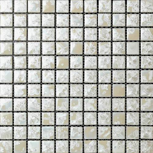 Blanc glacé transformation tuile de mosaïque en céramique