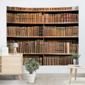 Bookshelf Backdrop Tapestry Vintage Bookrack Library Wall Hanging College Study Room Tapestries Wall Art for Bedroom Livingroom