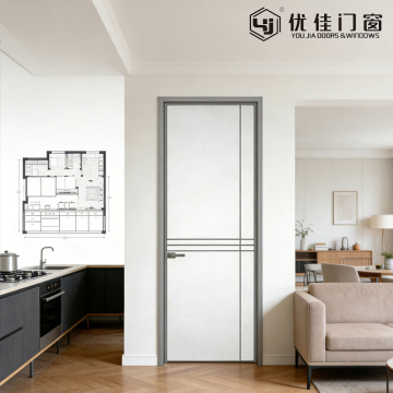 Single Panel Minimalist Grid Double Glazed Swing Door