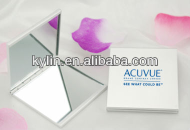 6cm square compact Al handheld mirror