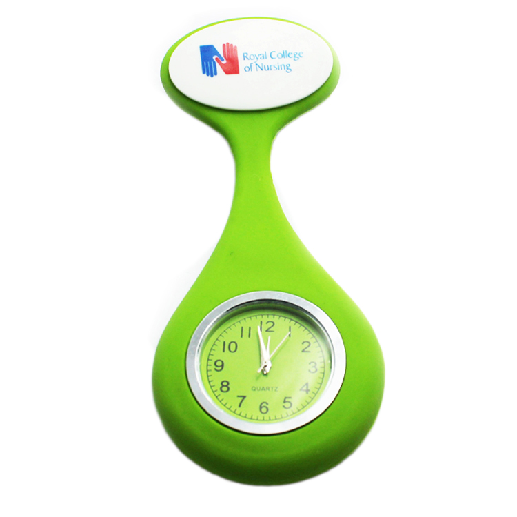 Unisex Pure Silicone Nurse Lapel Watch