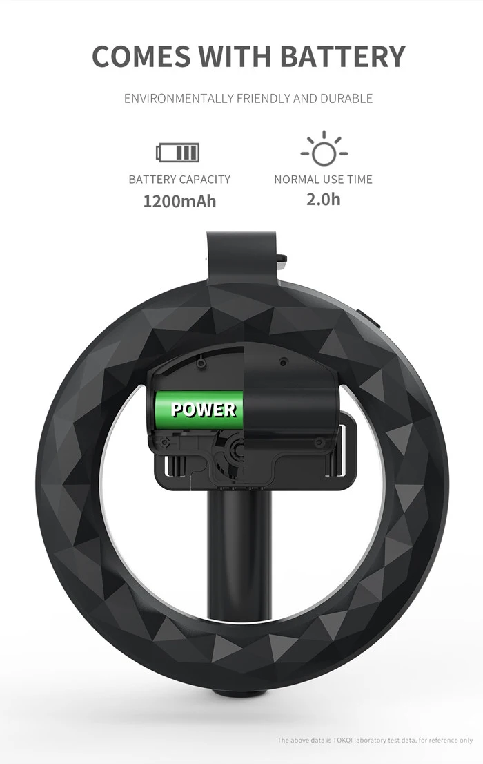 Q07 Bluetooth 360 Rotating LED Circle Lamp Selfie Stick Tripod