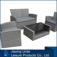 Steel frame + PE rattan promotional rattan sofa, rattan balcony sofa set