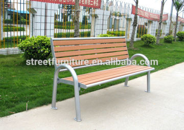 HDPE slats and metal benches for public park