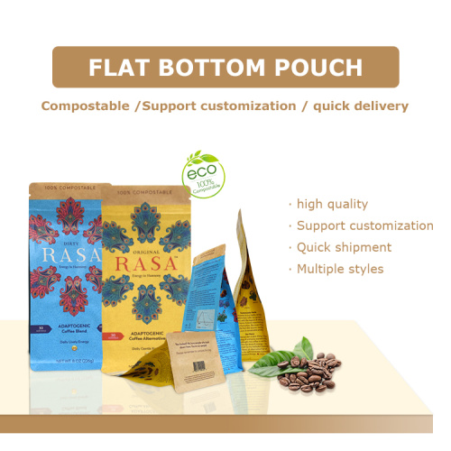 Box Stand Up Pouch Coffee Bags met klep