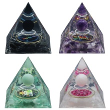 Ramdon Orgonite Pyramid Chakra Reiki Healing Meditation Attracts Lucky and Success