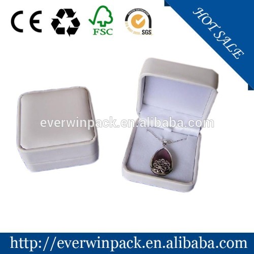 High quality luxury white leatrher necklace box