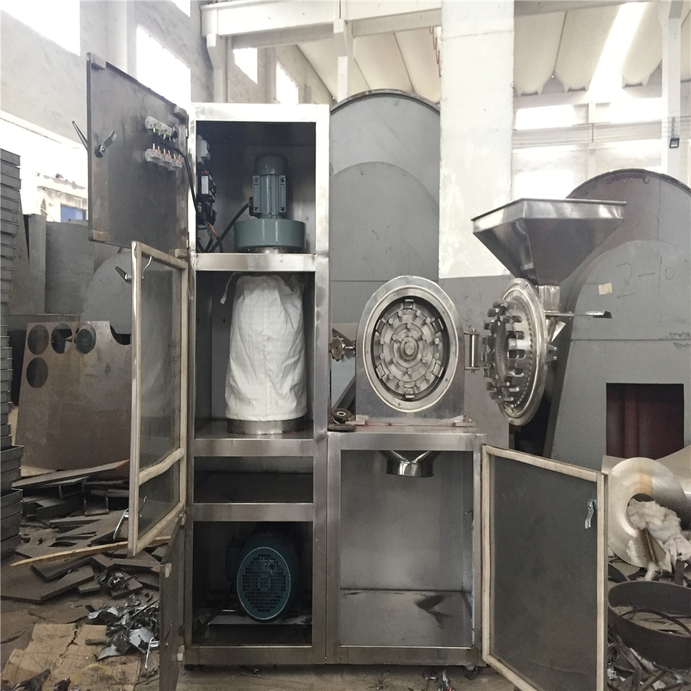 Grinder crushing hammer mill with dust removal bag for hemp cake and hemp residue powder