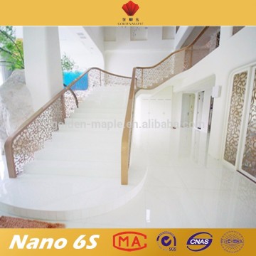 Whole body white micro crystallized glass stone decorative material