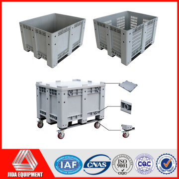 Transport and Storage plastic pallet box plastic crate wheels