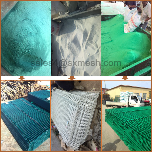 anti-climb wire mesh fence white green powder color.jpg