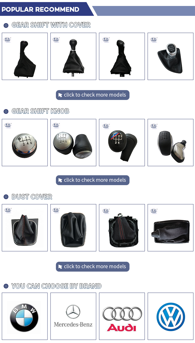 Stick Shift Accessories Gear Shift Boot Knobs 5 Speed For VW GOLF3