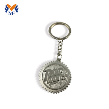 Metal engraving images keyring with chain