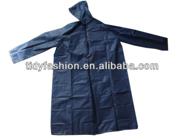 Mens Waterproof Hooded Reusable Plastic EVA Raincoat