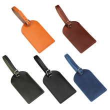 Custom Logo Saffiano Leather Luggage Tags with ID - Christmas Gift