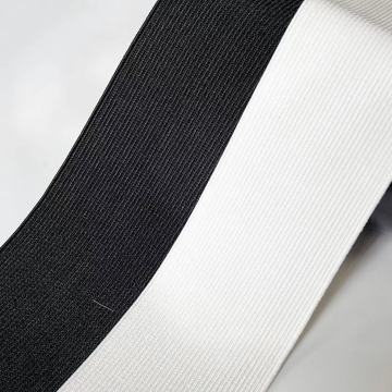 High-Quality Sustainable Ribbon Flat Knitted Elastic Webbing: Explore Black and White Elastic Bands