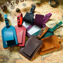Cowhide Leather Luggage Tags: Creative Boarding Pass and Shipping Hanging Tags